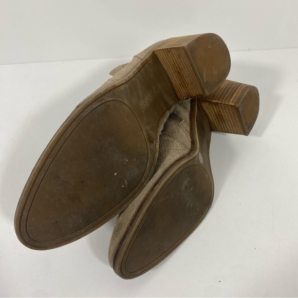 Lucky Brand Ponic Ankle Booties Suede Leather Tan Sz 10 Casual Comfy Neutral - Picture 10 of 10